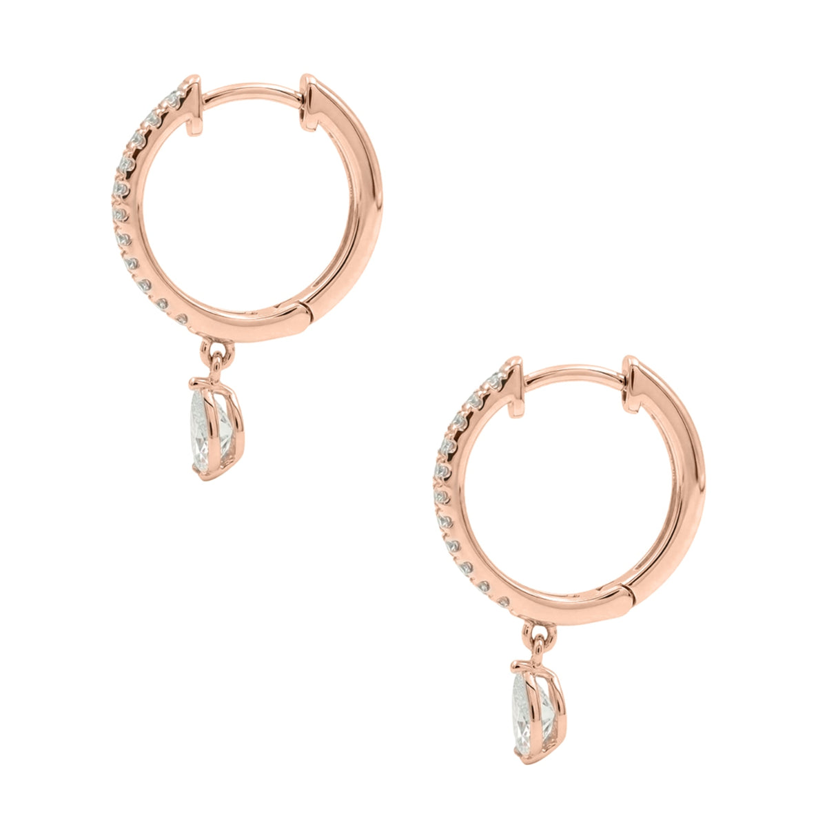 Lab-Grown Diamond Hoop Earrings in 14K White Gold or 14K Yellow Gold