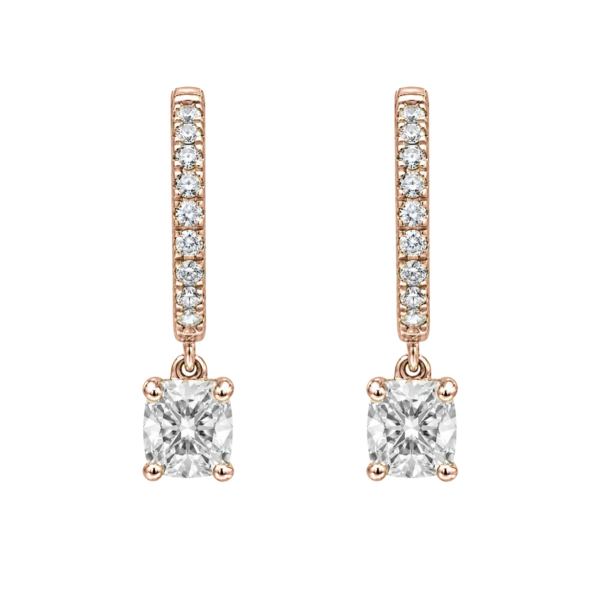 Lab-Grown Diamond Hoop Earrings in 14K White Gold or 14K Yellow Gold