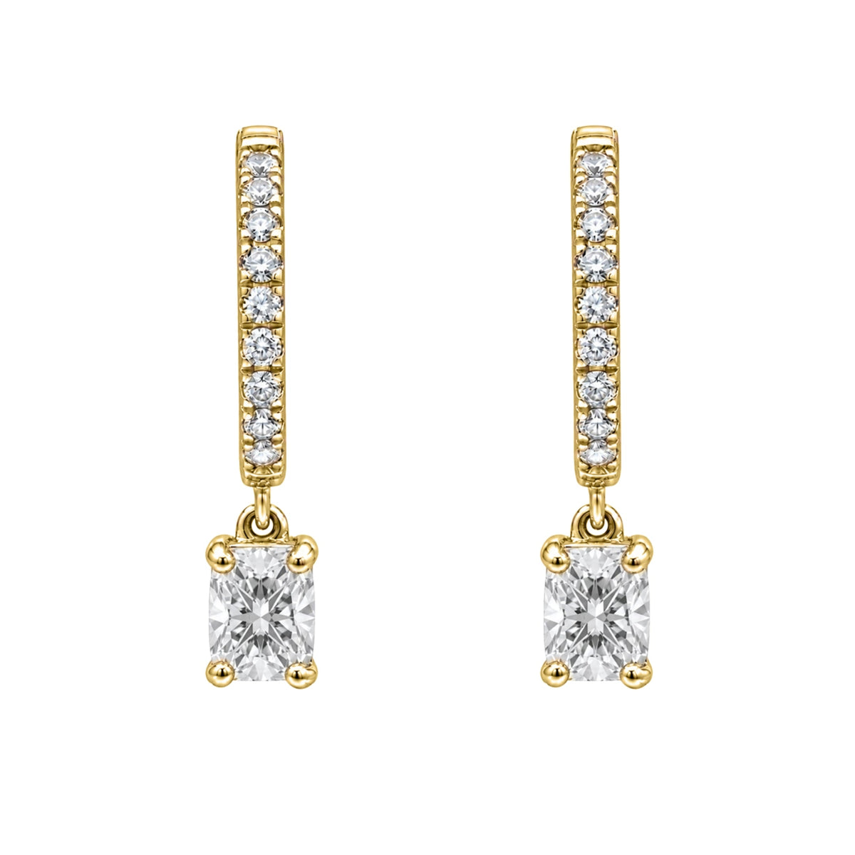 Lab-Grown Diamond Hoop Earrings in 14K White Gold or 14K Yellow Gold