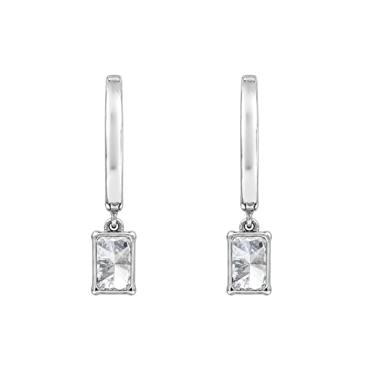 Lab-Grown Diamond Hoop Earrings in 14K White Gold or 14K Yellow Gold