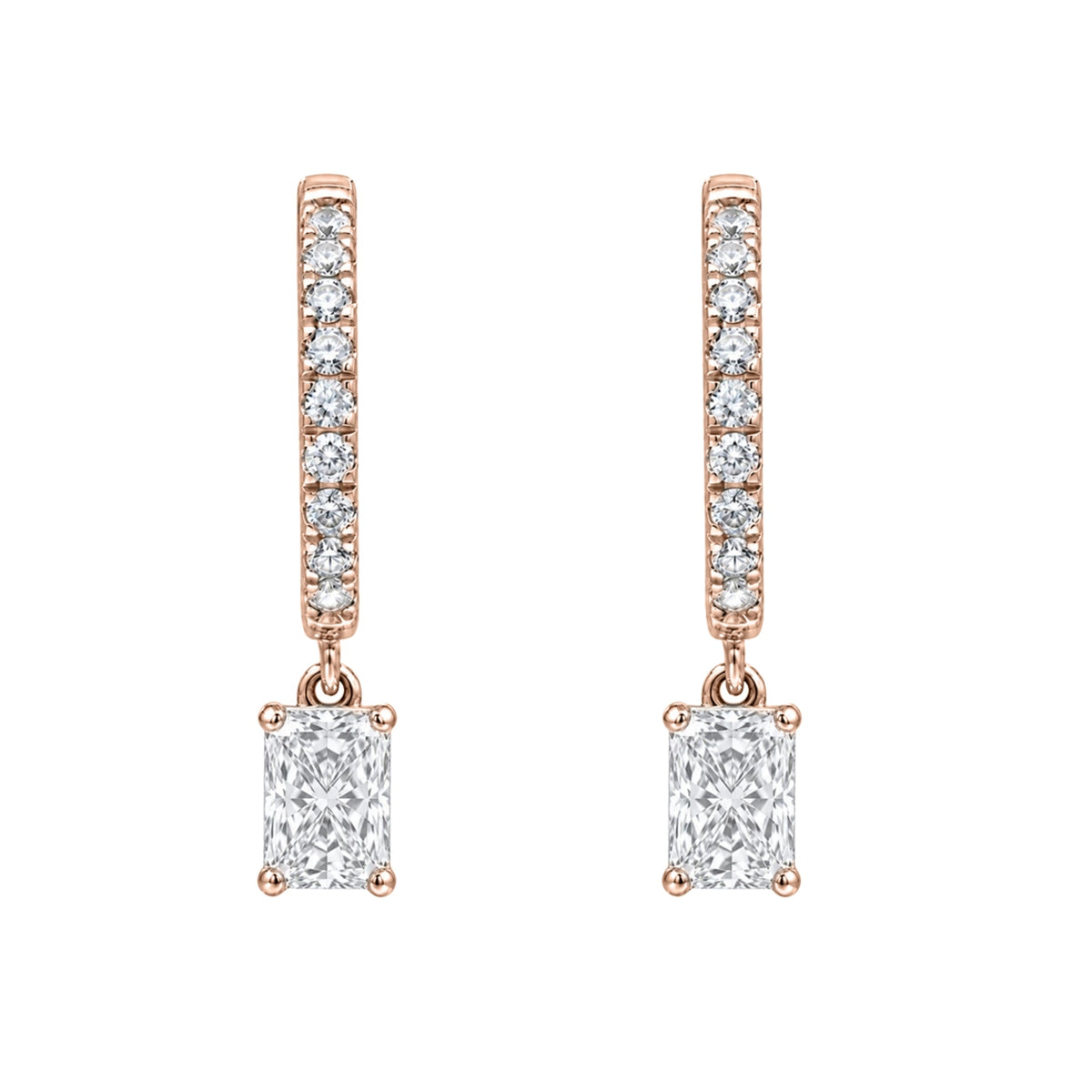 Lab-Grown Diamond Hoop Earrings in 14K White Gold or 14K Yellow Gold
