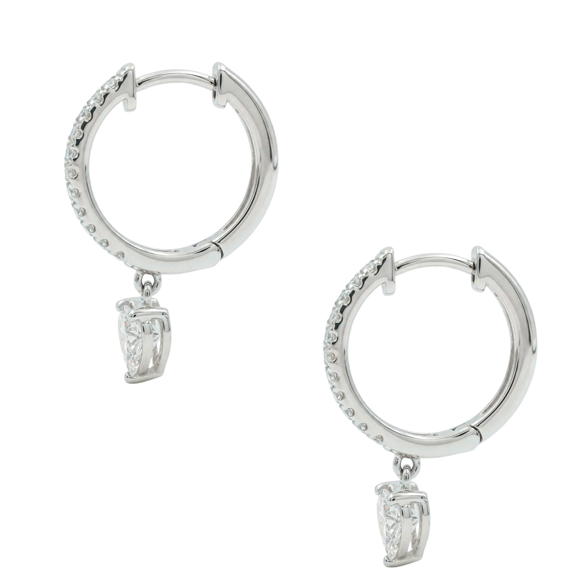 Lab-Grown Diamond Hoop Earrings in 14K White Gold or 14K Yellow Gold