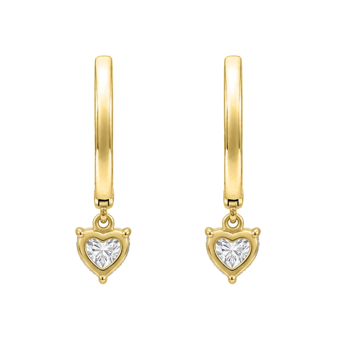 Lab-Grown Diamond Hoop Earrings in 14K White Gold or 14K Yellow Gold