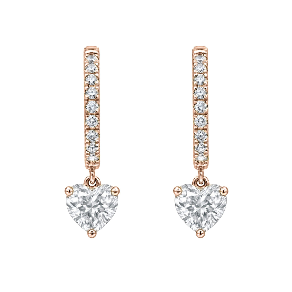 Lab-Grown Diamond Hoop Earrings in 14K White Gold or 14K Yellow Gold