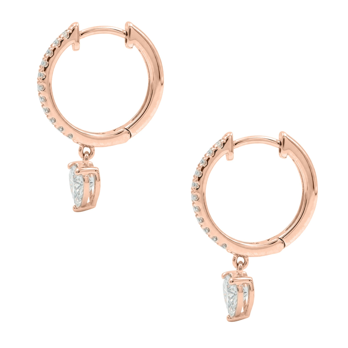 Lab-Grown Diamond Hoop Earrings in 14K White Gold or 14K Yellow Gold