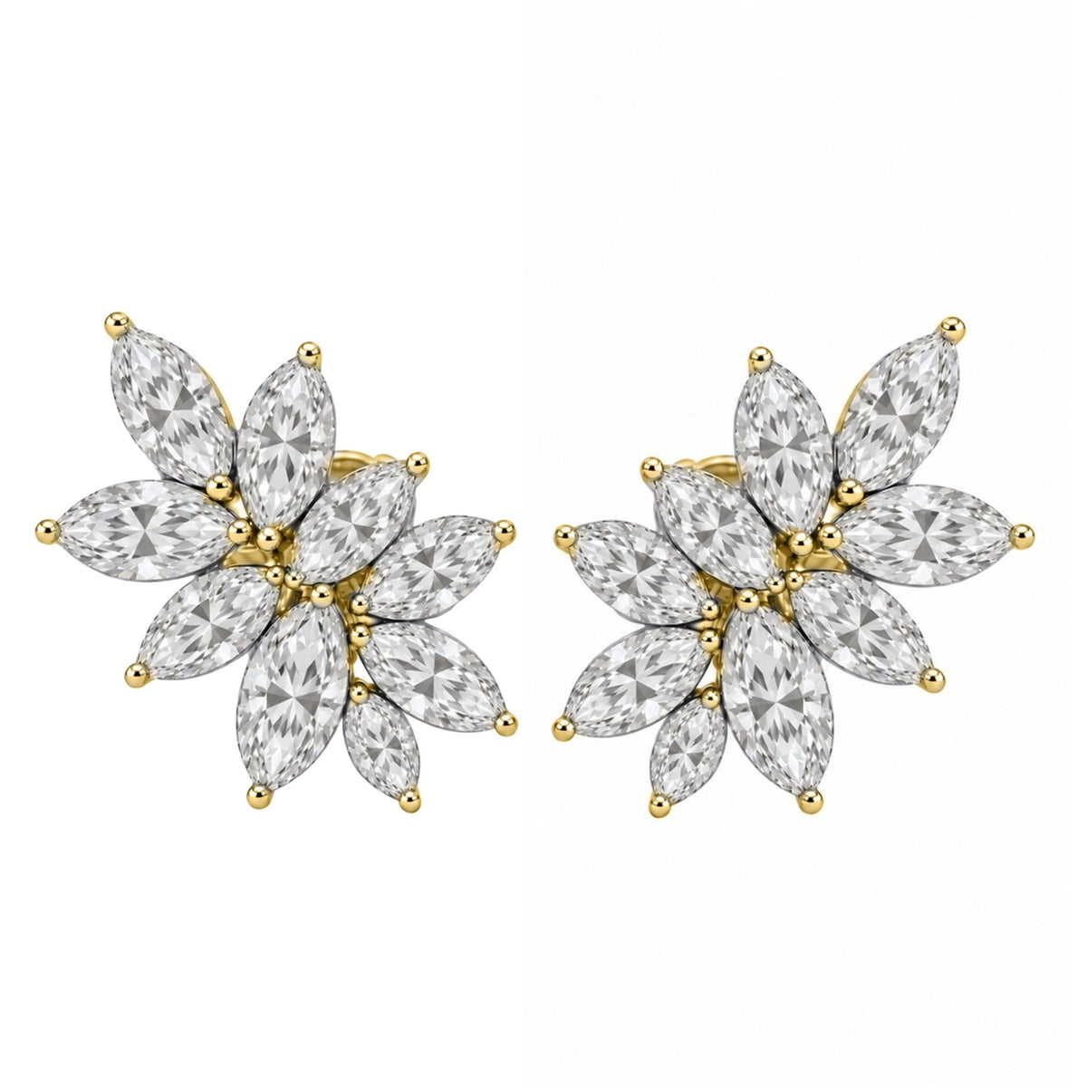 2 ct. T.W. Lab-Grown Diamond Marquise Stud Earrings in 14K White Gold or 14K Yellow Gold
