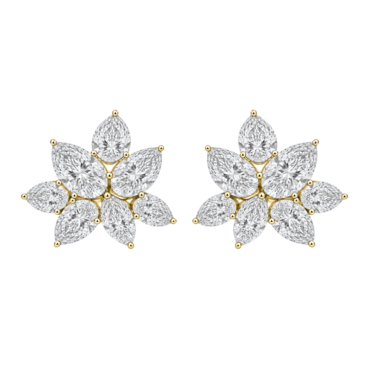 3 ct. T.W. Lab-Grown Diamond Pear-Marquise Stud Earrings in 14K White Gold or 14K Yellow Gold