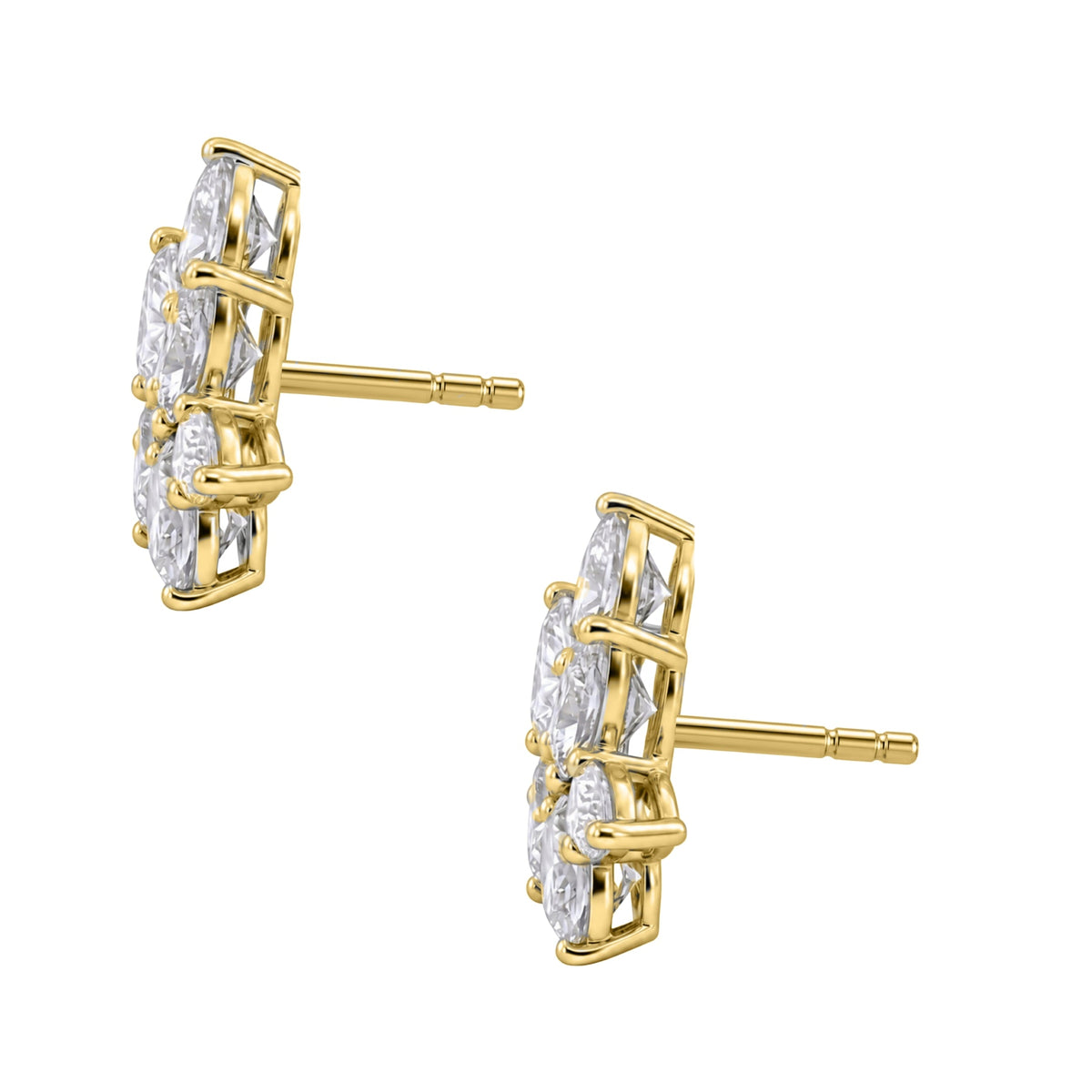 3 ct. T.W. Lab-Grown Diamond Pear-Marquise Stud Earrings in 14K White Gold or 14K Yellow Gold