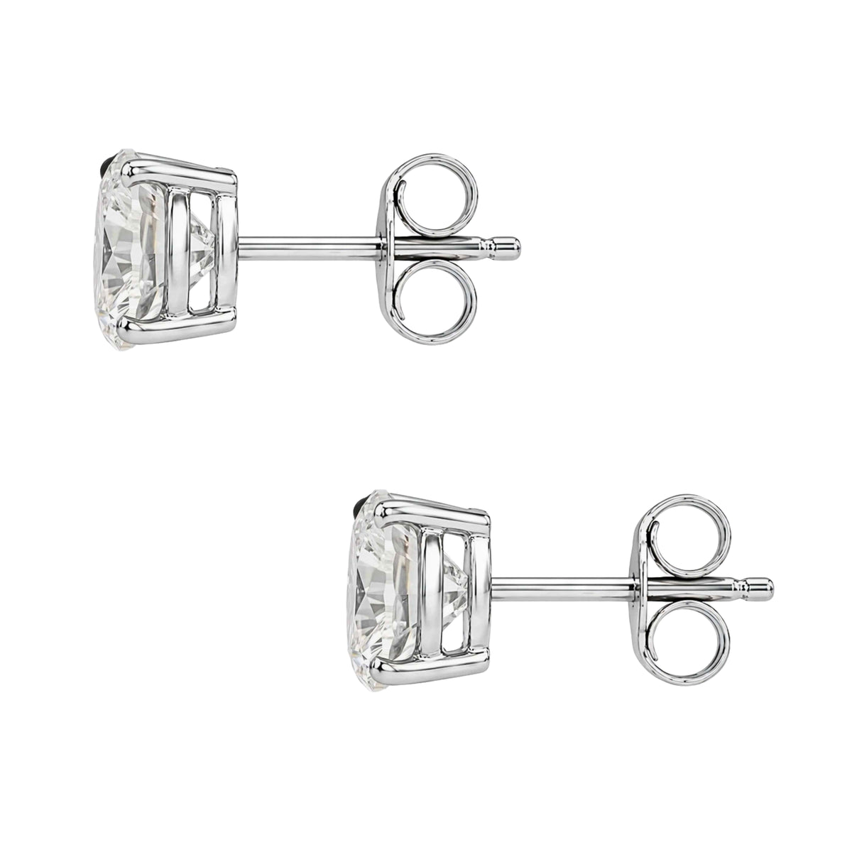 0.5 ct. T.W. Lab-Grown Diamond Round Stud Earrings in Sterling Silver