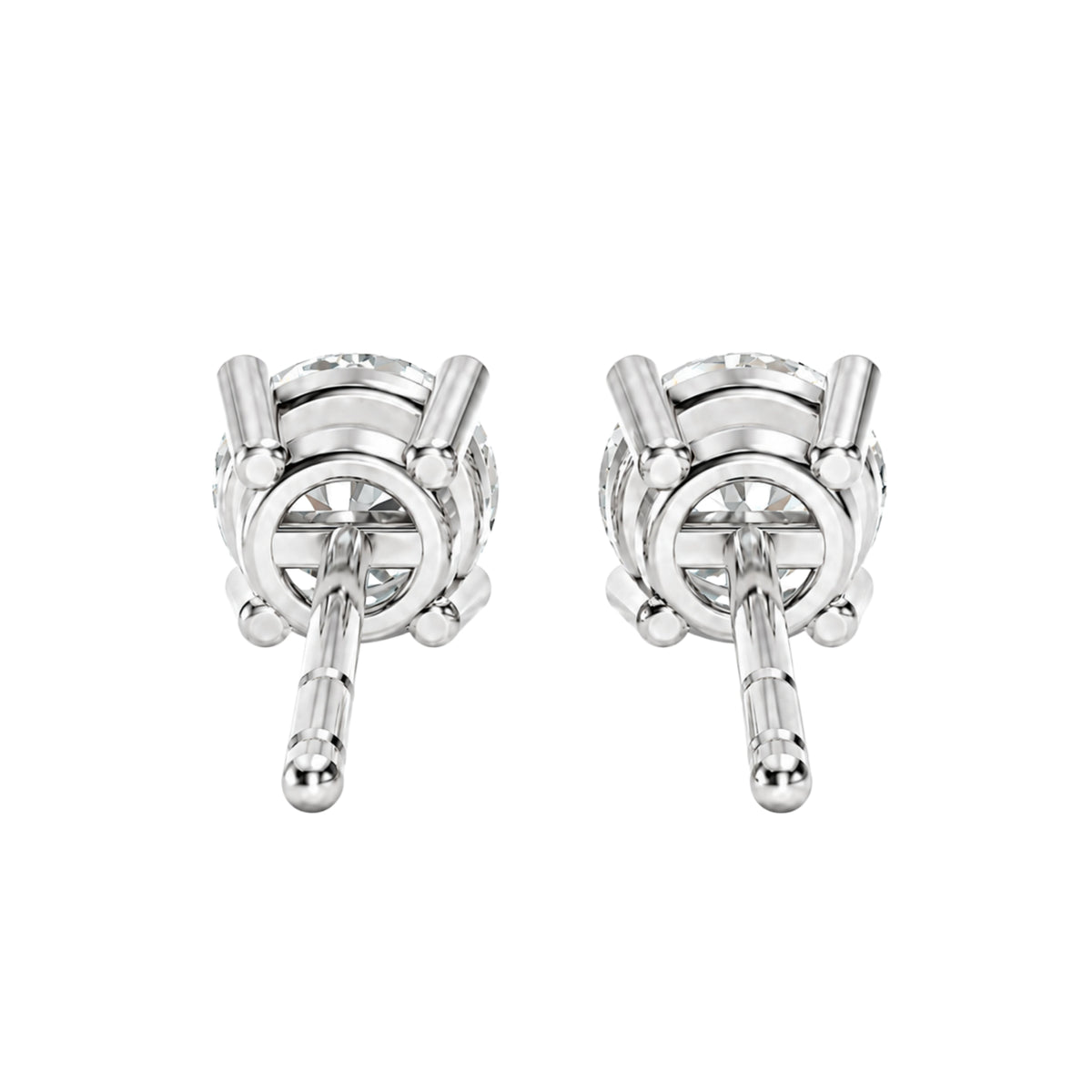 2 ct. T.W. Lab-Grown Diamond Round Stud Earrings in Sterling Silver