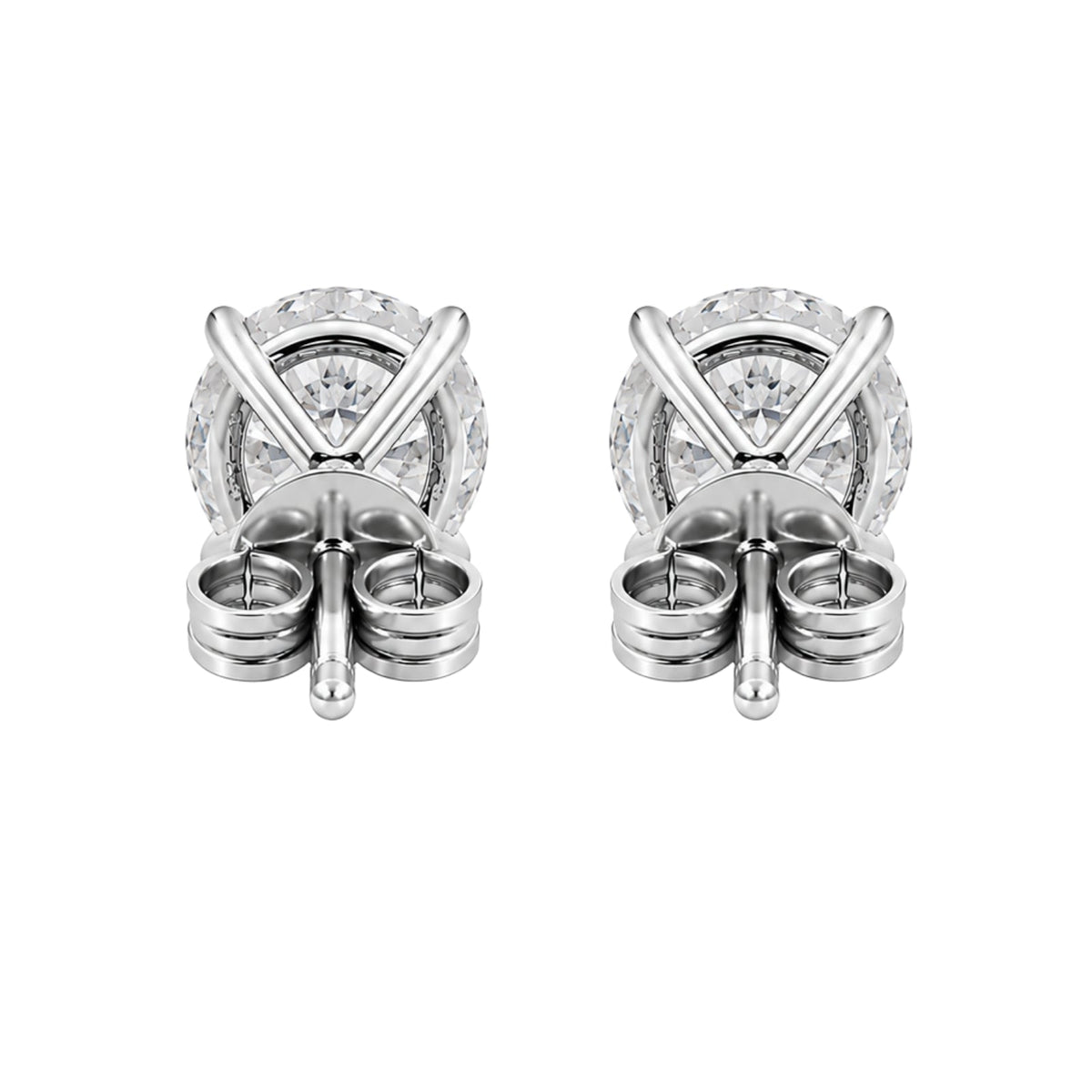 1 ct. T.W. Lab-Grown Diamond Round Stud Earrings in Sterling Silver