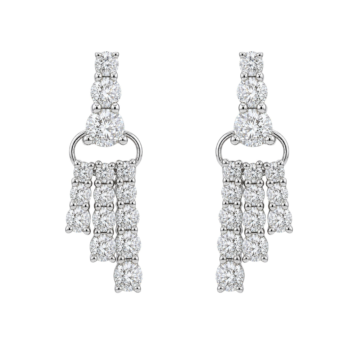 2 ct. T.W. Lab-Grown Diamond Round Drop Earrings in Sterling Silver or 14K Gold over Silver