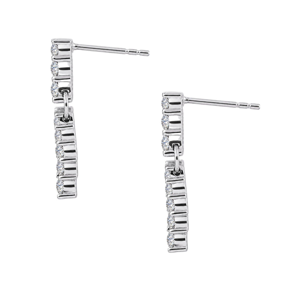 2 ct. T.W. Lab-Grown Diamond Round Drop Earrings in Sterling Silver or 14K Gold over Silver