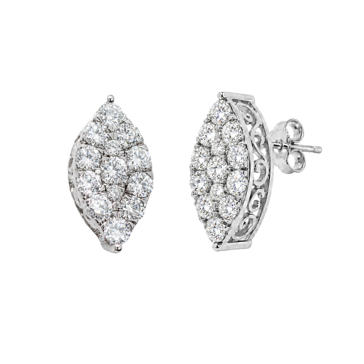 1 ct. T.W. Lab-Grown Diamond Round Stud Earrings in Sterling Silver or 14K Gold over Silver
