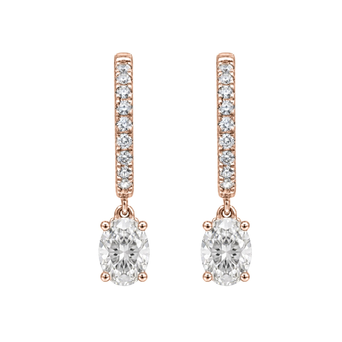 Lab-Grown Diamond Hoop Earrings in 14K White Gold or 14K Yellow Gold