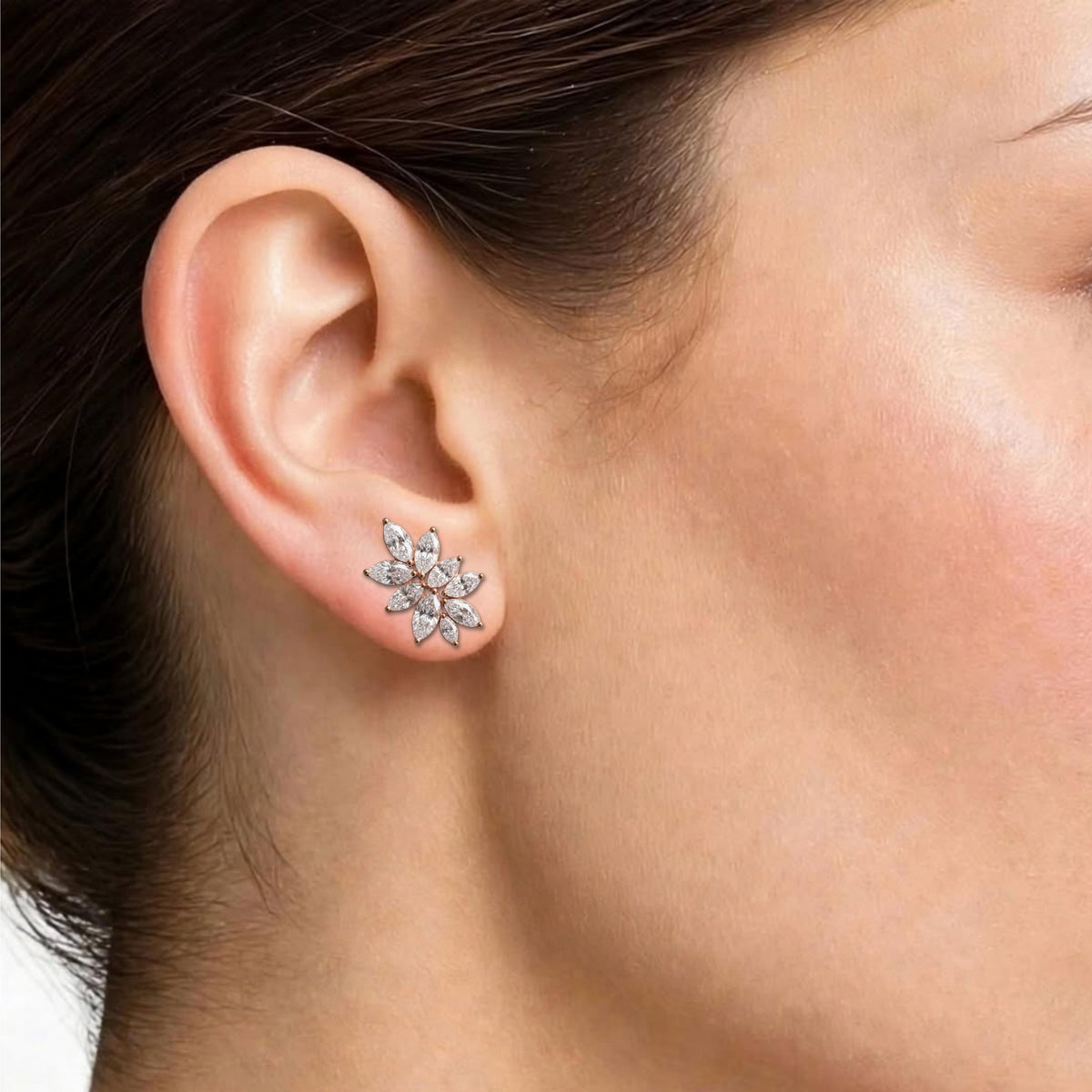 2 ct. T.W. Lab-Grown Diamond Marquise Stud Earrings in 14K White Gold or 14K Yellow Gold