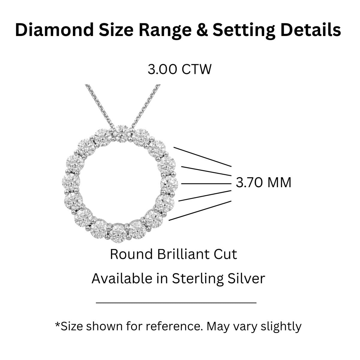 3 ct. T.W. Lab-Grown Diamond Round Pendant Necklace in Sterling Silver or 14K Gold over Silver