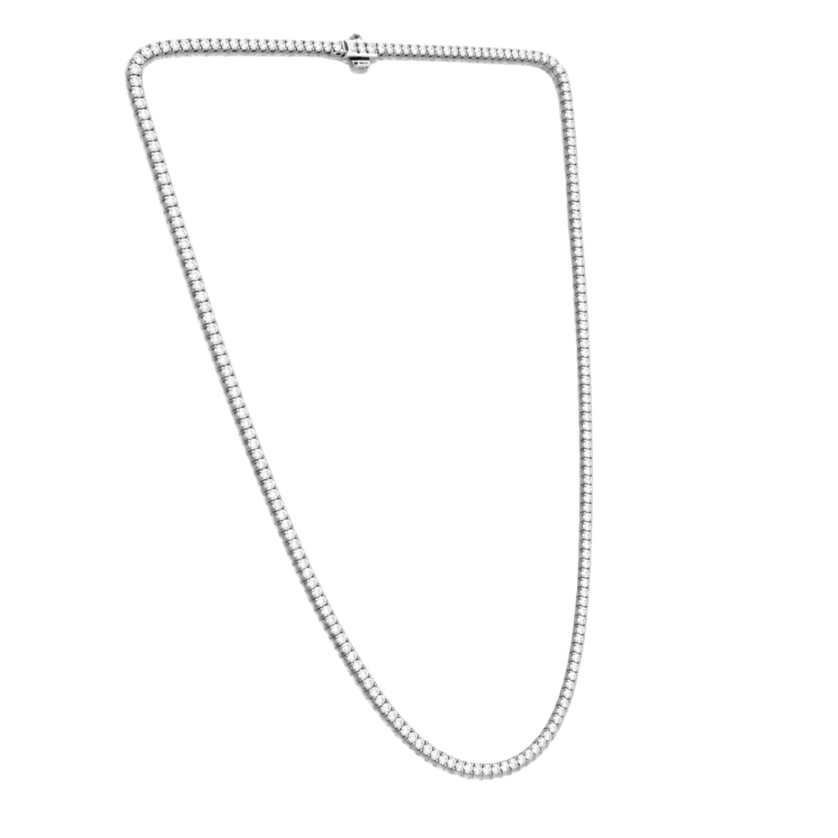 10 ct. T.W. Lab-Grown Diamond Round Tennis Necklace in Sterling Silver or 14K Gold over Silver