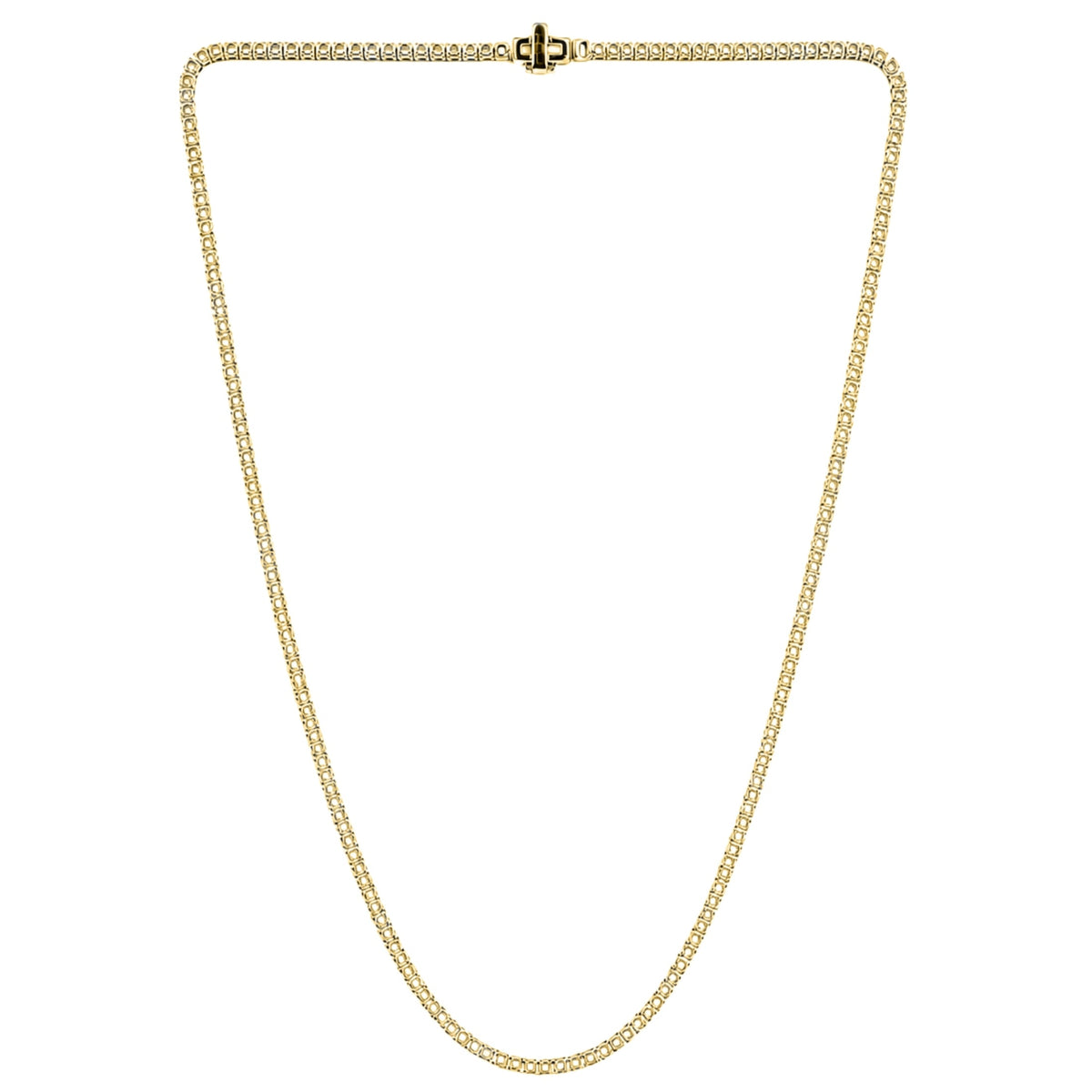Lab-Grown Diamond Round Tennis Necklace in 14K White Gold or 14K Yellow Gold