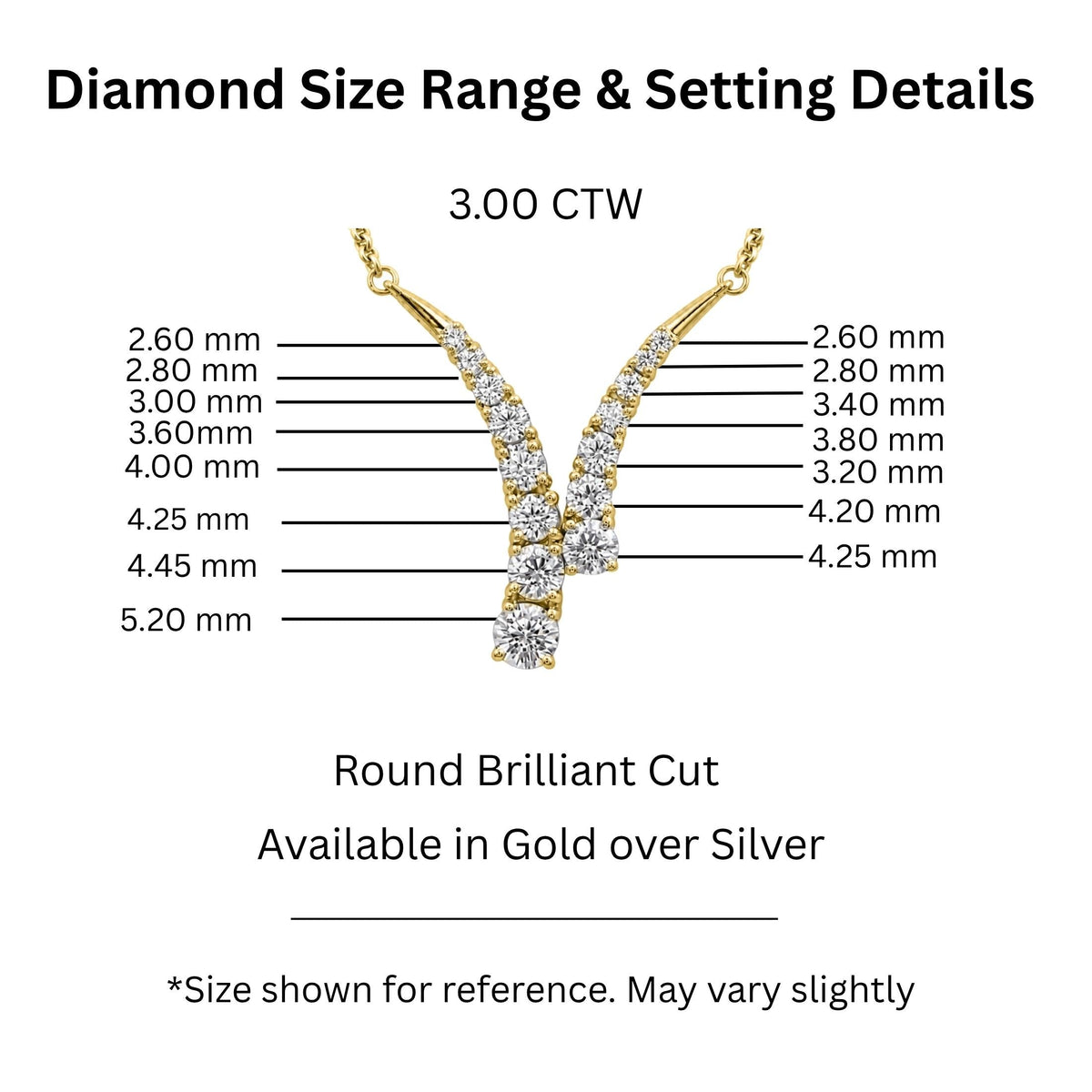 3 ct. T.W. Lab-Grown Diamond Round Y Necklace in Sterling Silver or 14K Gold over Silver