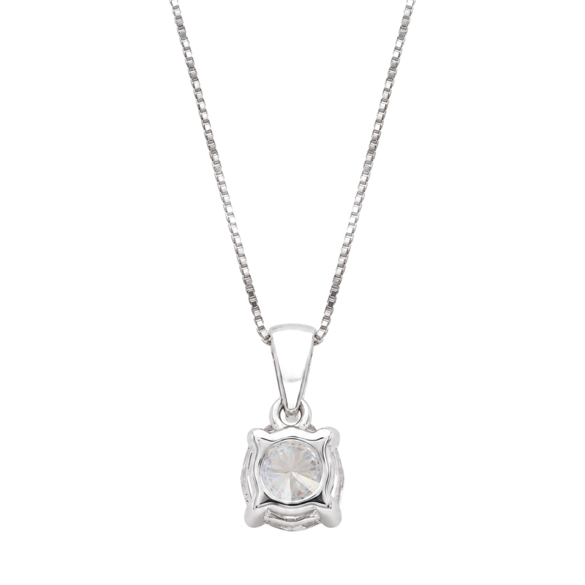 Lab-Grown Diamond Round Solitaire Pendant Necklace in 14K White Gold or 14K Yellow Gold