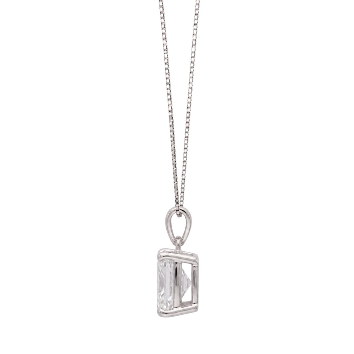 Lab-Grown Diamond Solitaire Pendant Necklace in 14K White Gold or 14K Yellow Gold