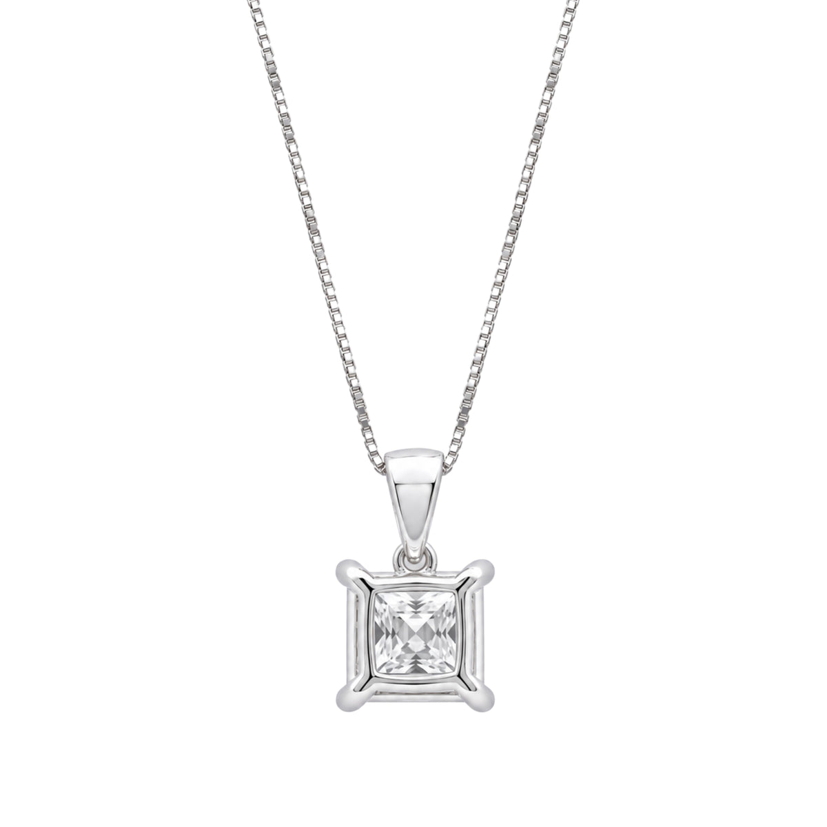 Lab-Grown Diamond Solitaire Pendant Necklace in 14K White Gold or 14K Yellow Gold