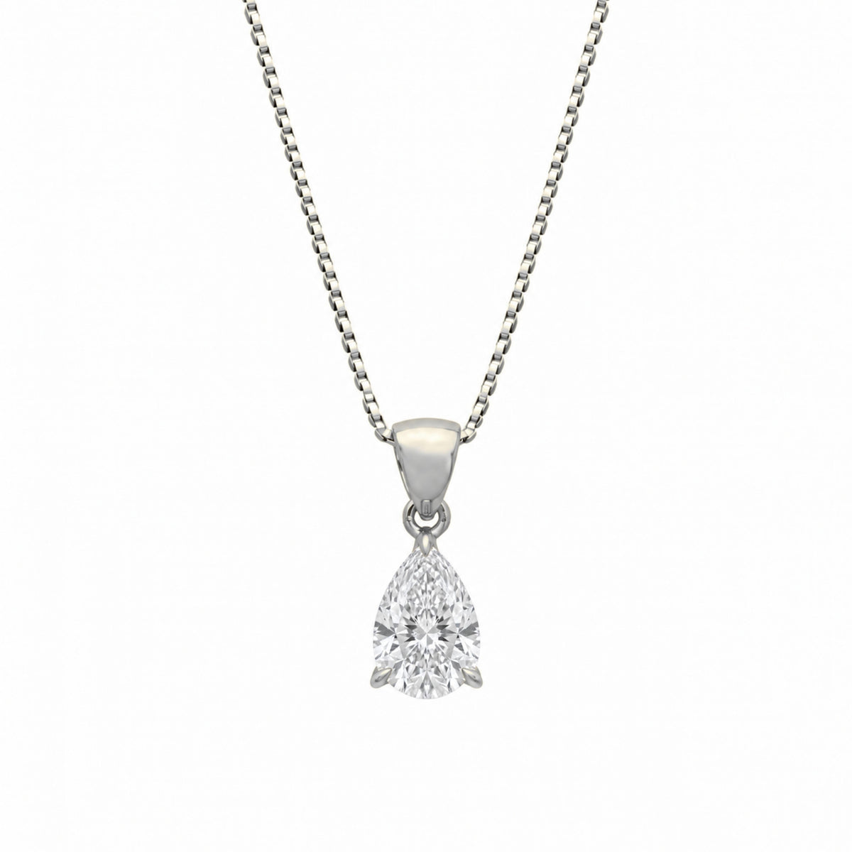 Lab-Grown Diamond Solitaire Pendant Necklace in 14K White Gold or 14K Yellow Gold