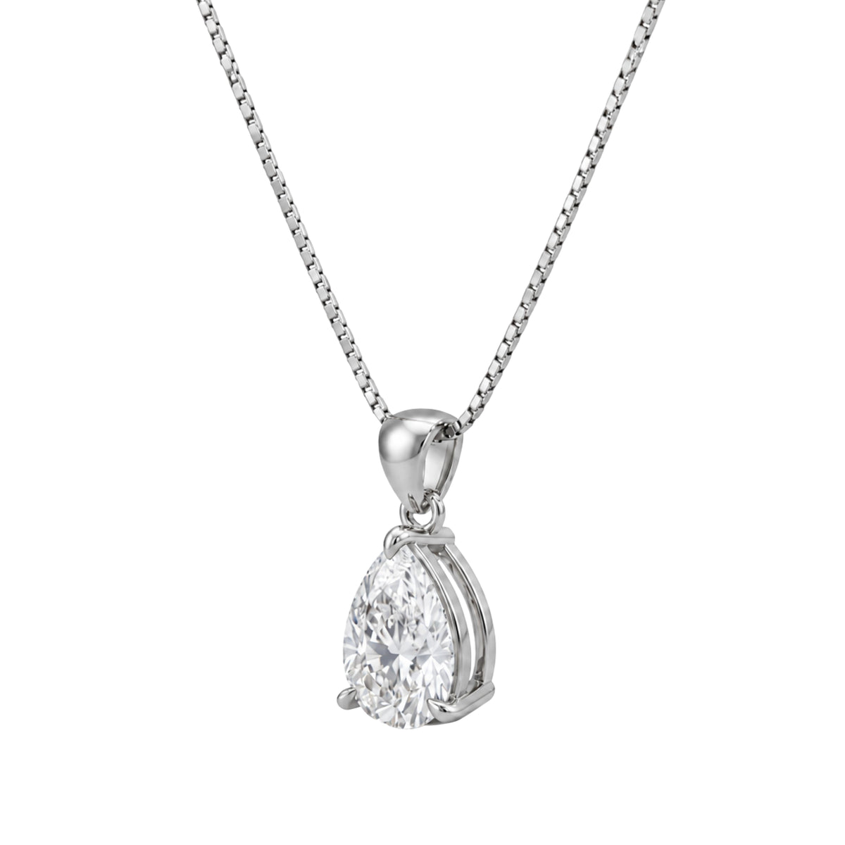 Lab-Grown Diamond Solitaire Pendant Necklace in 14K White Gold or 14K Yellow Gold