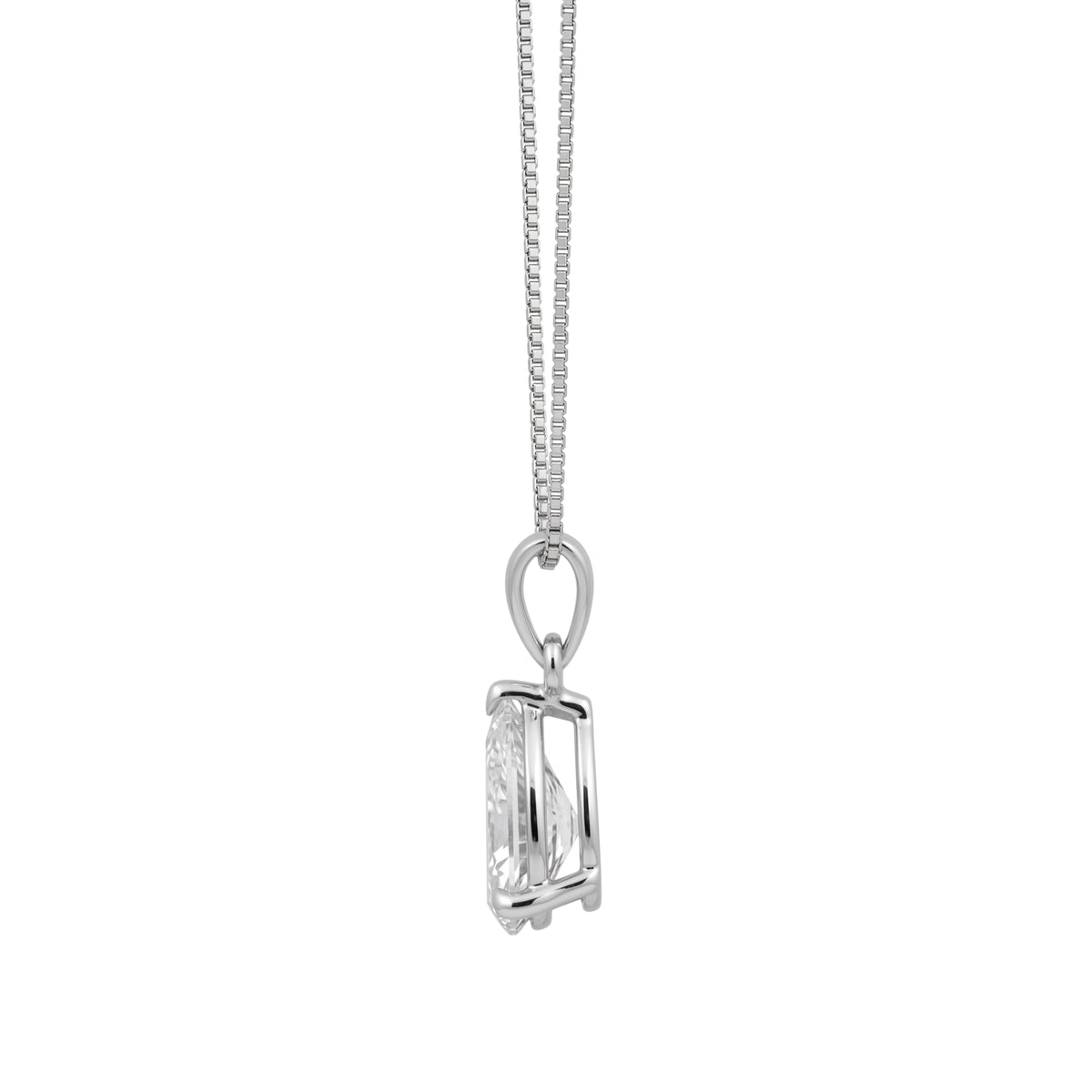 Lab-Grown Diamond Solitaire Pendant Necklace in 14K White Gold or 14K Yellow Gold