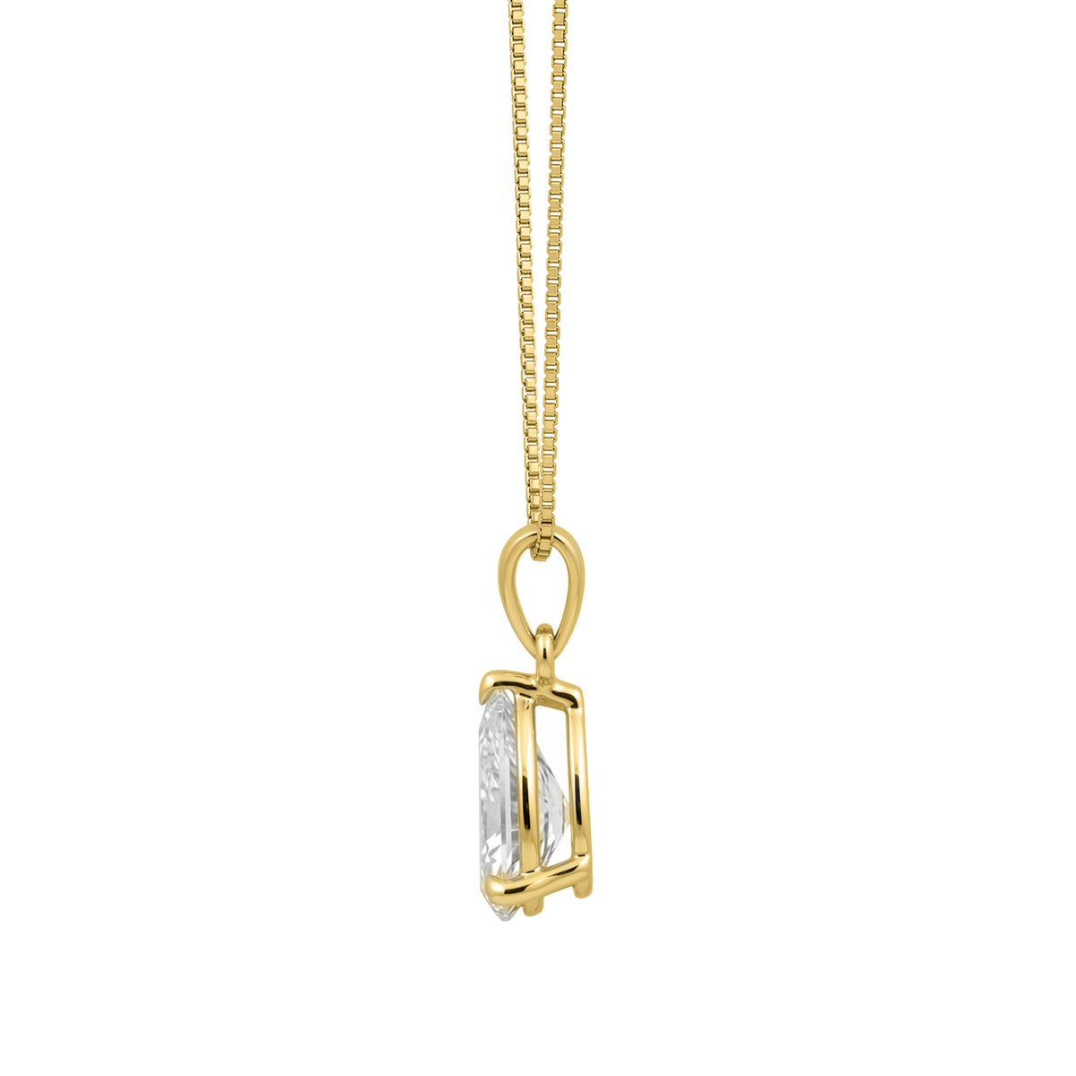 Lab-Grown Diamond Solitaire Pendant Necklace in 14K White Gold or 14K Yellow Gold