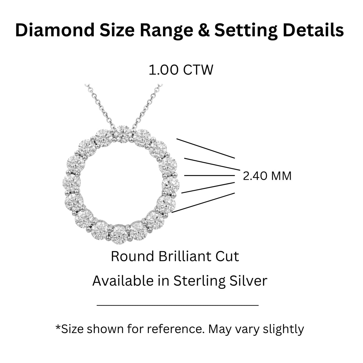 1 ct. T.W. Lab-Grown Diamond Round Pendant Necklace in Sterling Silver or 14K Gold over Silver