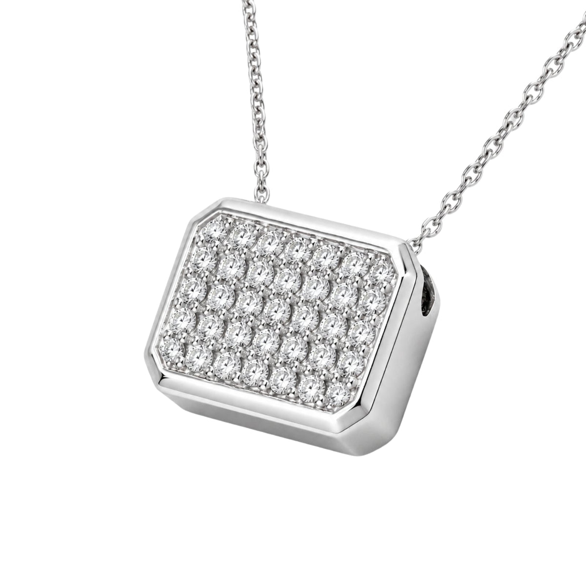2 ct. T.W. Lab-Grown Diamond Round Cluster Pendant Necklace in Sterling Silver or 14K Gold over Silver