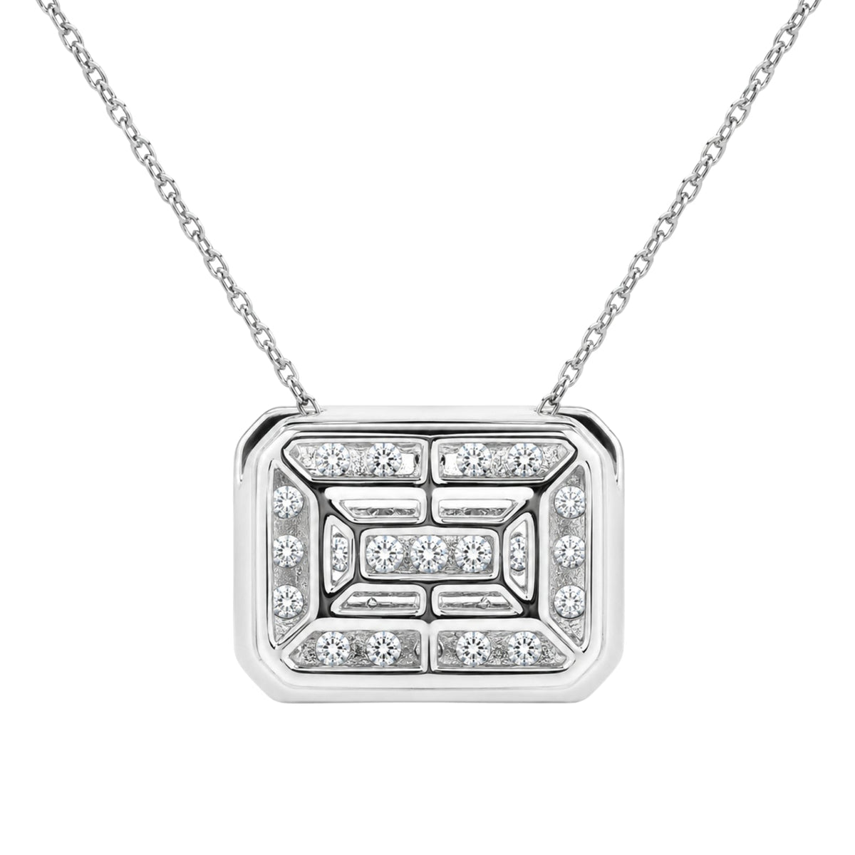 2 ct. T.W. Lab-Grown Diamond Round Cluster Pendant Necklace in Sterling Silver or 14K Gold over Silver