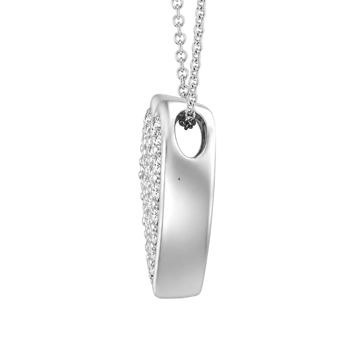 1 ct. T.W. Lab-Grown Diamond Round Heart Pendant Necklace in Sterling Silver or 14K Gold over Silver