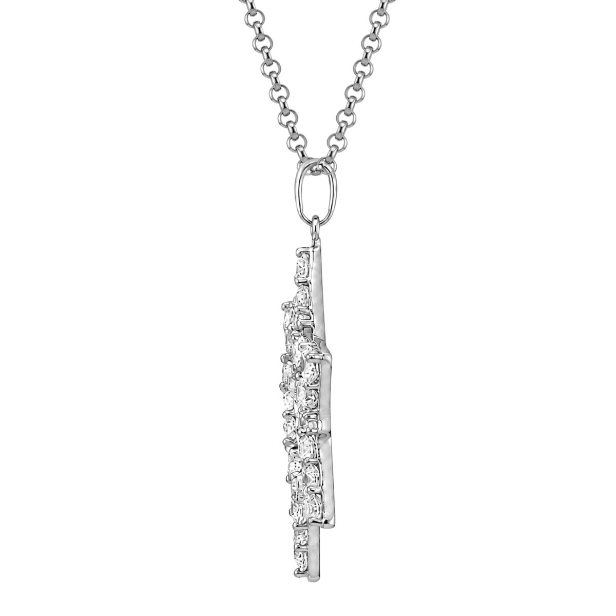 2 ct. T.W. Lab-Grown Diamond Round Pendant Necklace in Sterling Silver or 14K Gold over Silver