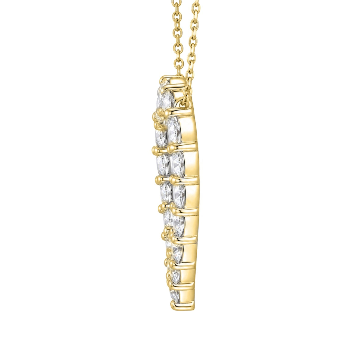 2 ct. T.W. Lab-Grown Diamond Round Heart Pendant Necklace in Sterling Silver or 14K Gold over Silver