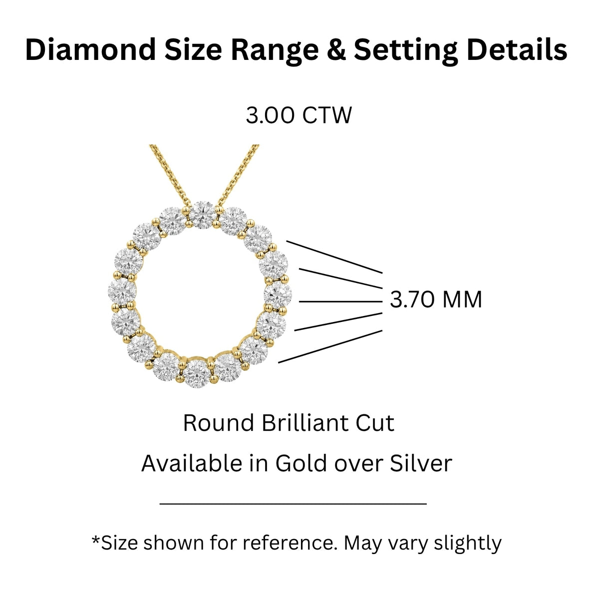 3 ct. T.W. Lab-Grown Diamond Round Pendant Necklace in Sterling Silver or 14K Gold over Silver