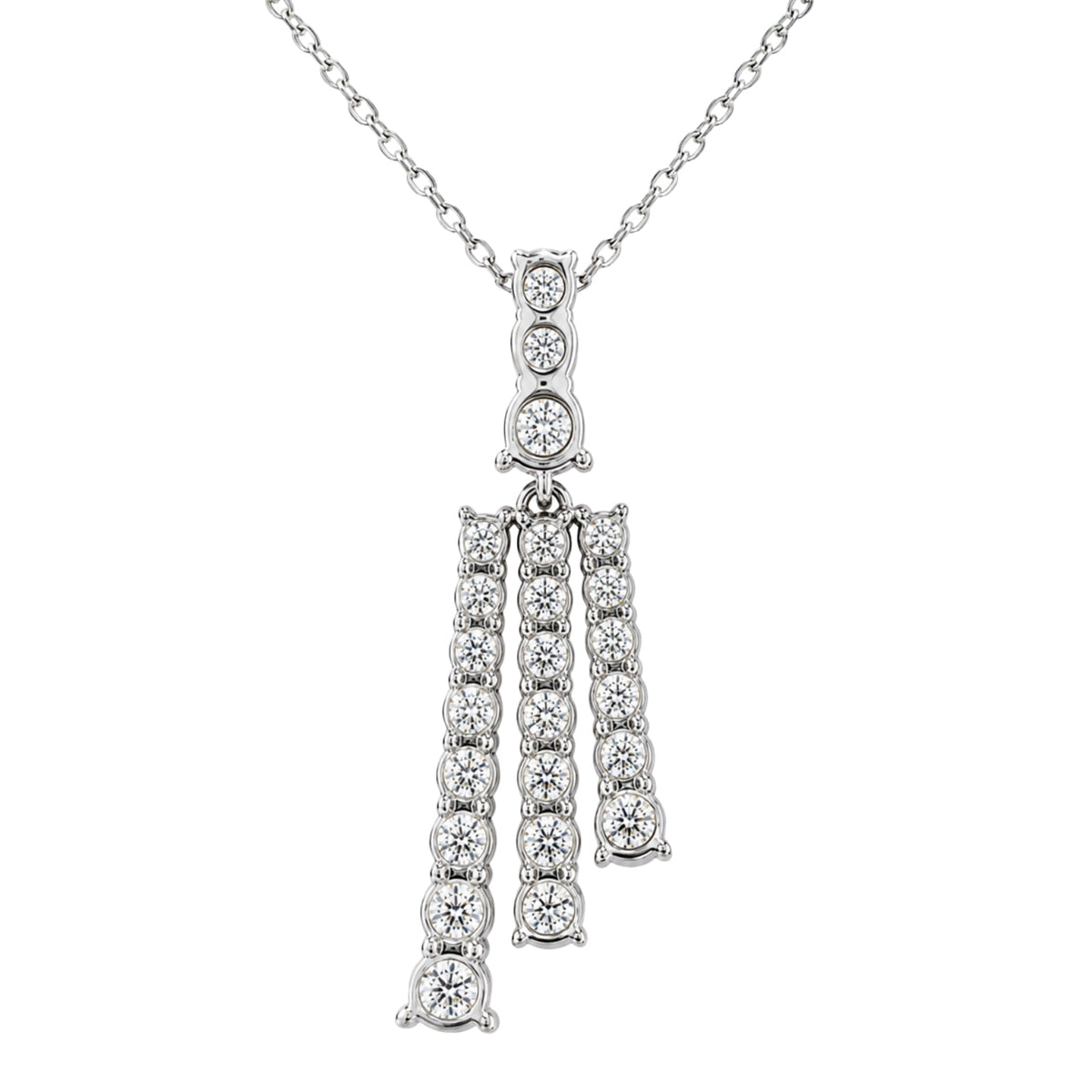 2 ct. T.W. Lab-Grown Diamond Round Pendant Necklace in Sterling Silver or 14K Gold over Silver