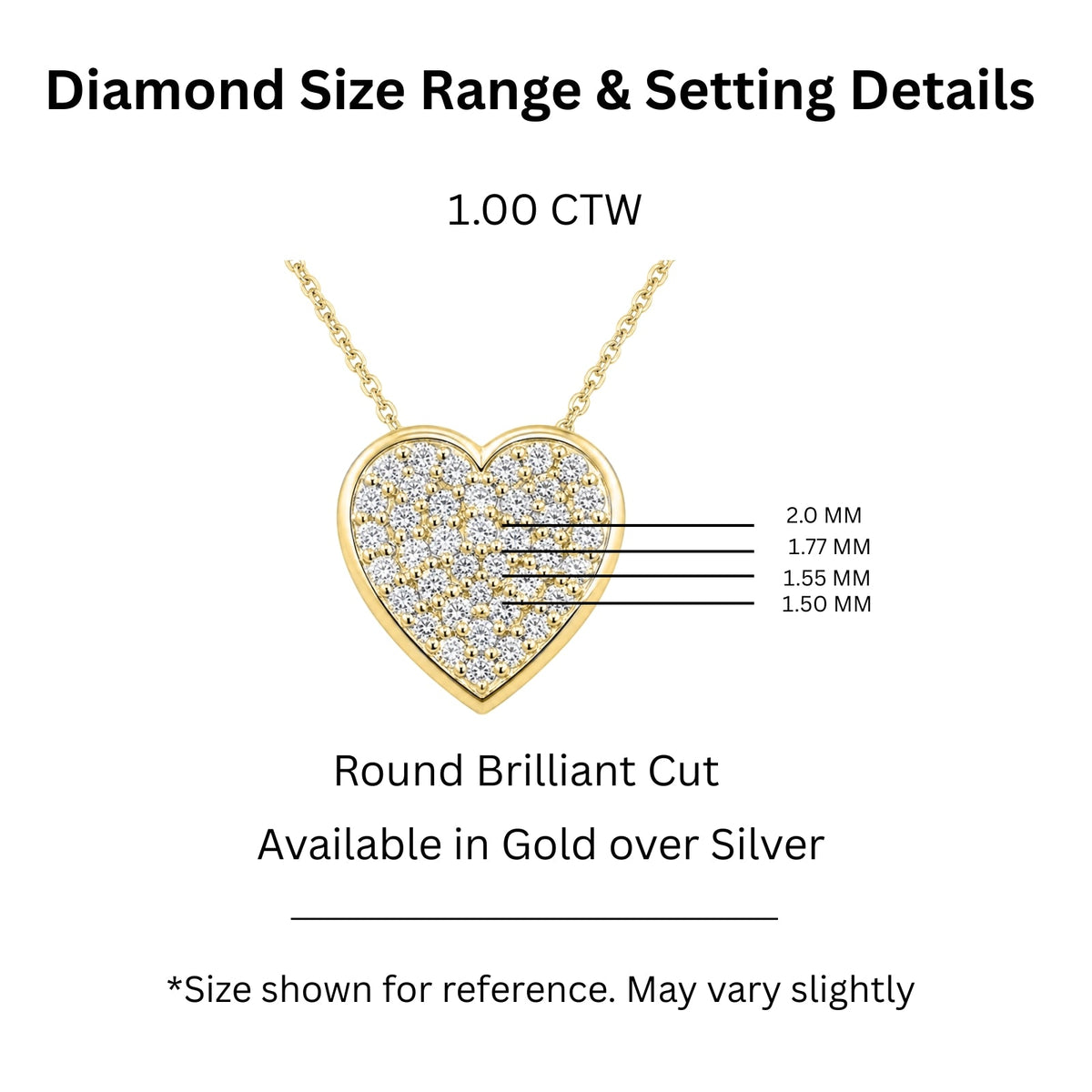 1 ct. T.W. Lab-Grown Diamond Round Heart Pendant Necklace in Sterling Silver or 14K Gold over Silver
