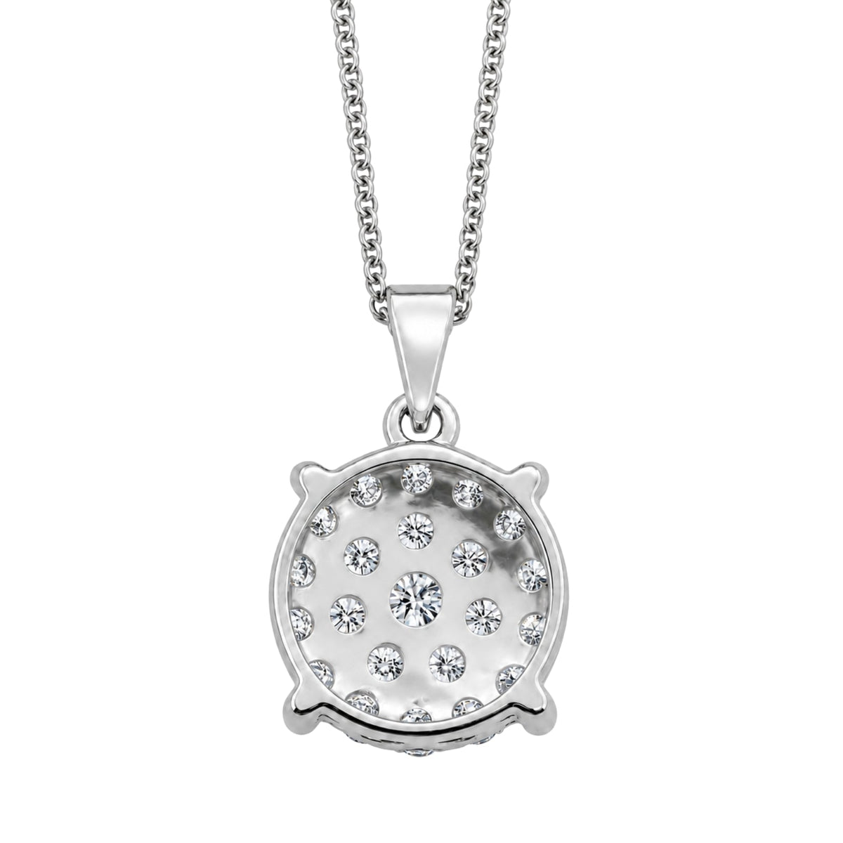 1 ct. T.W. Lab-Grown Diamond Round Cluster Pendant Necklace in Sterling Silver or 14K Gold over Silver