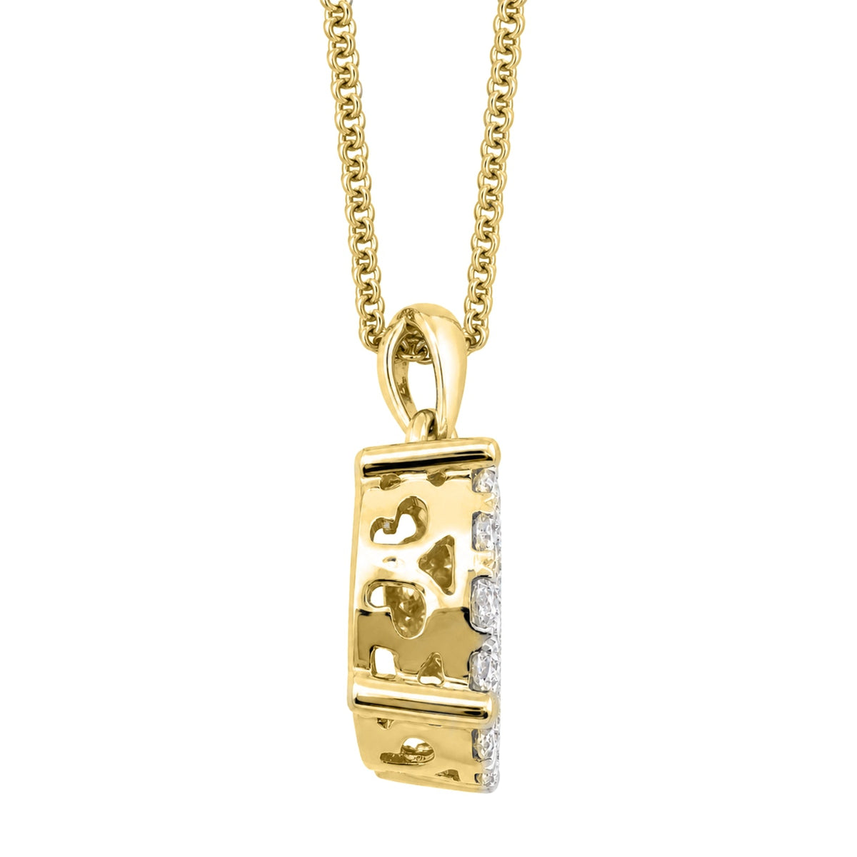 1 ct. T.W. Lab-Grown Diamond Round Cluster Pendant Necklace in Sterling Silver or 14K Gold over Silver