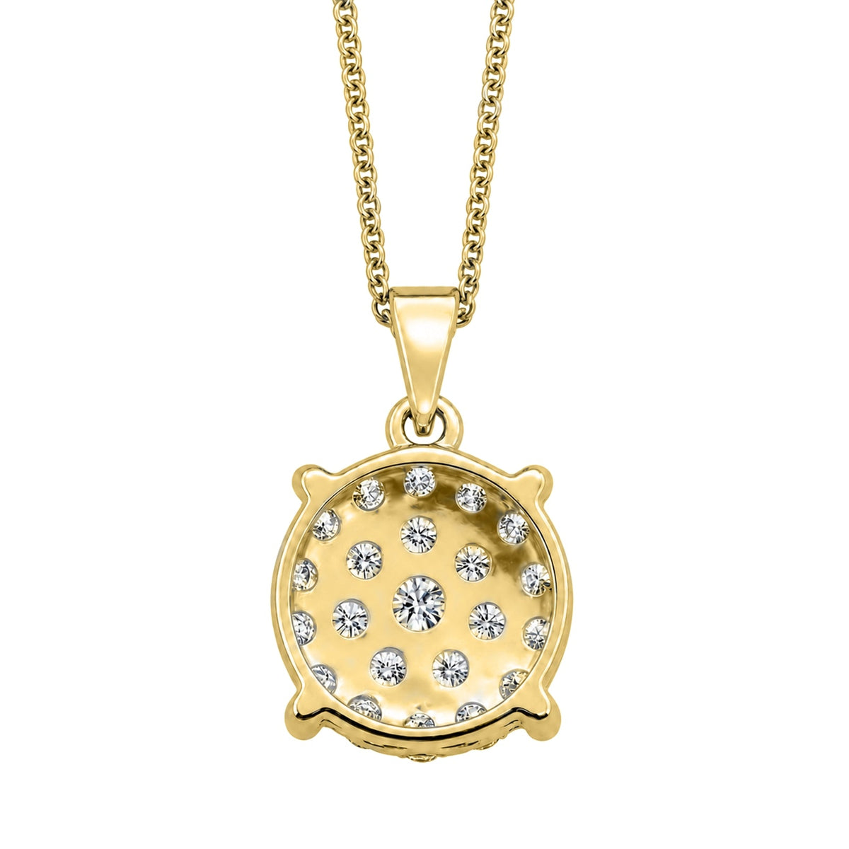 1 ct. T.W. Lab-Grown Diamond Round Cluster Pendant Necklace in Sterling Silver or 14K Gold over Silver