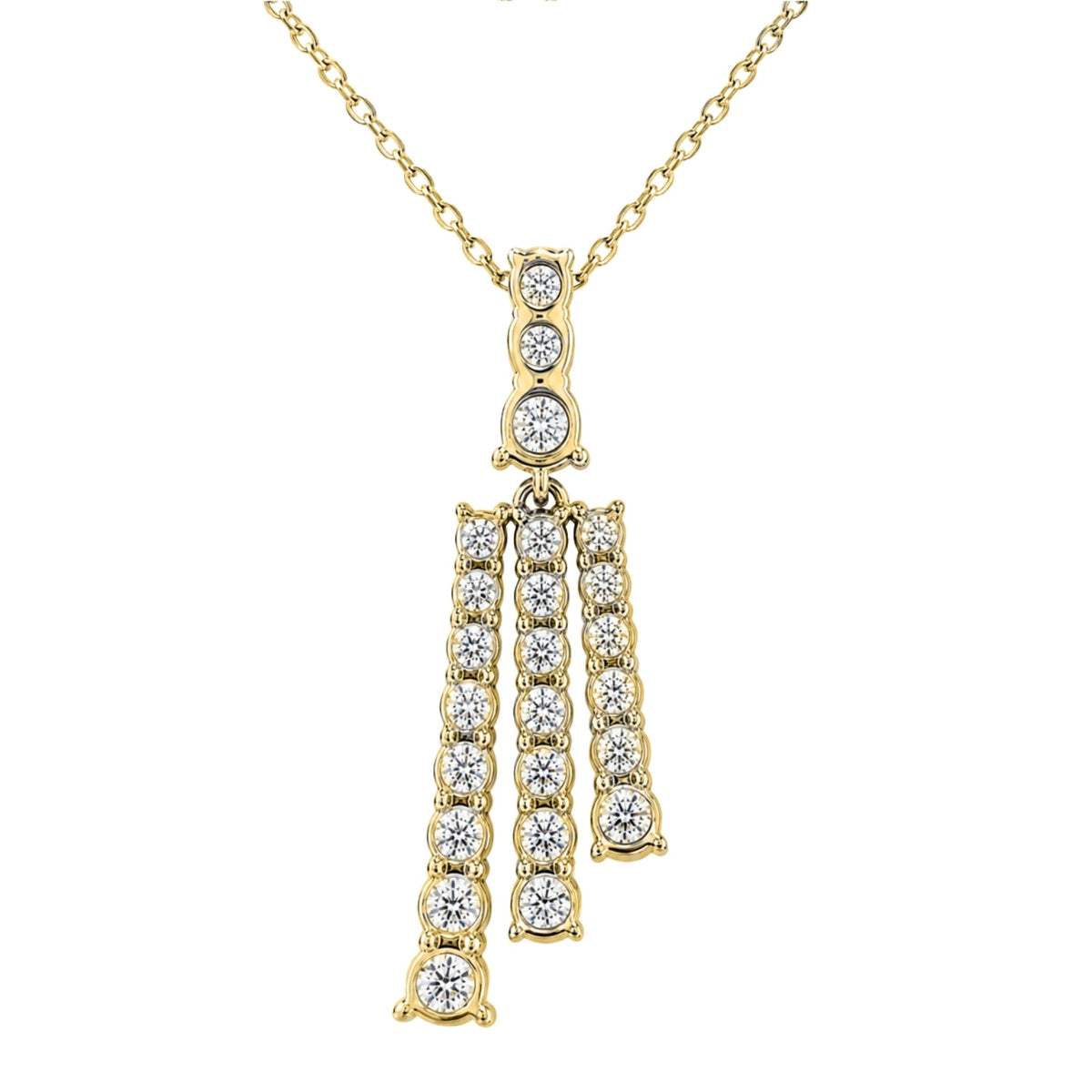 2 ct. T.W. Lab-Grown Diamond Round Pendant Necklace in Sterling Silver or 14K Gold over Silver