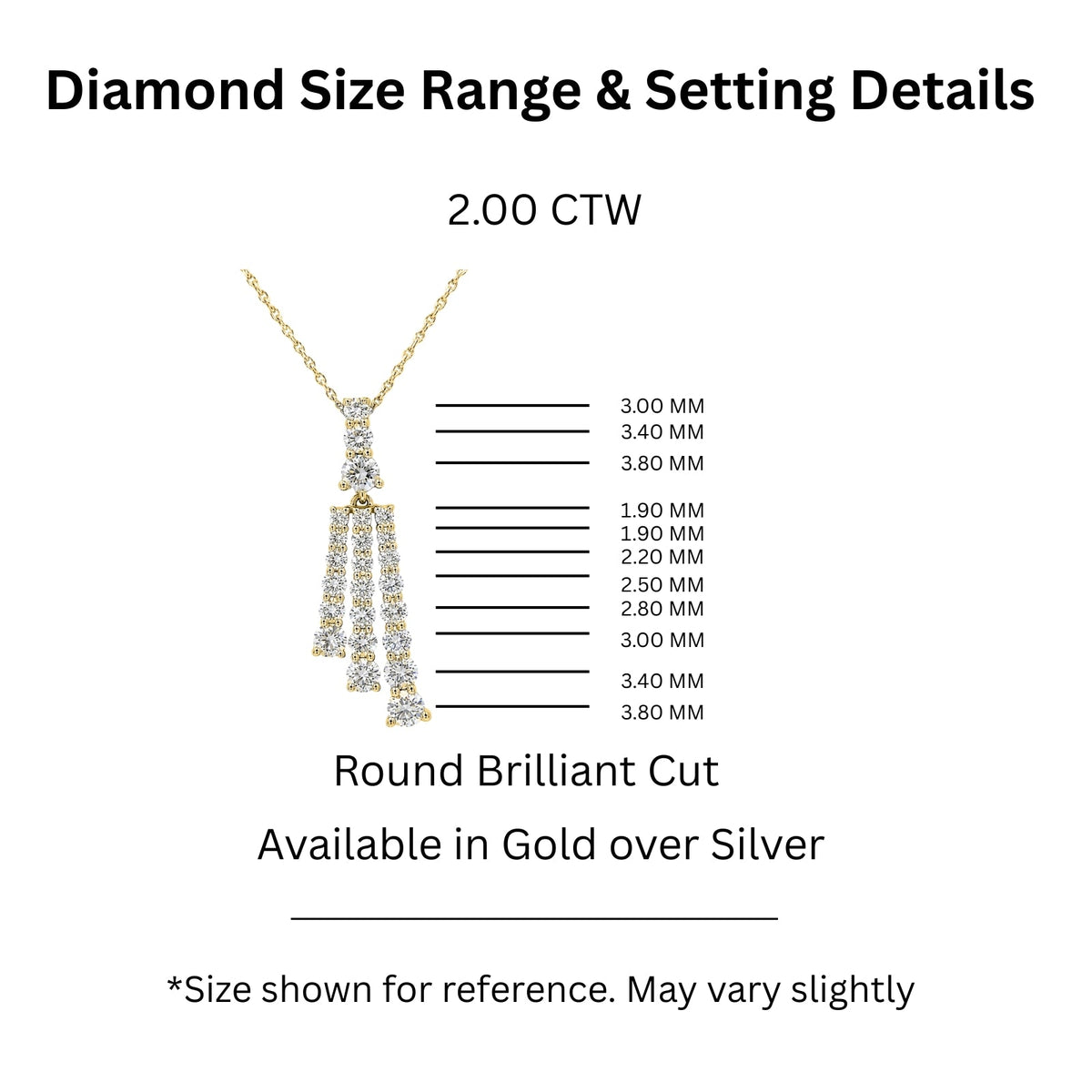 2 ct. T.W. Lab-Grown Diamond Round Pendant Necklace in Sterling Silver or 14K Gold over Silver