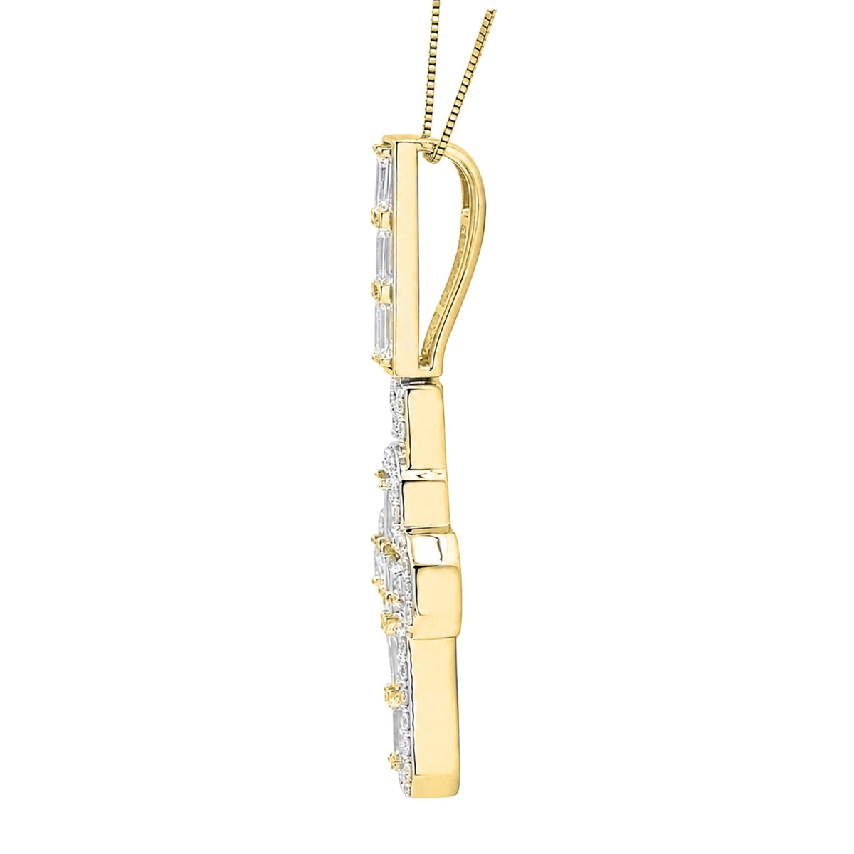 4 ct. T.W. Lab-Grown Diamond Round Cross Pendant Necklace in Sterling Silver or 14K Gold over Silver