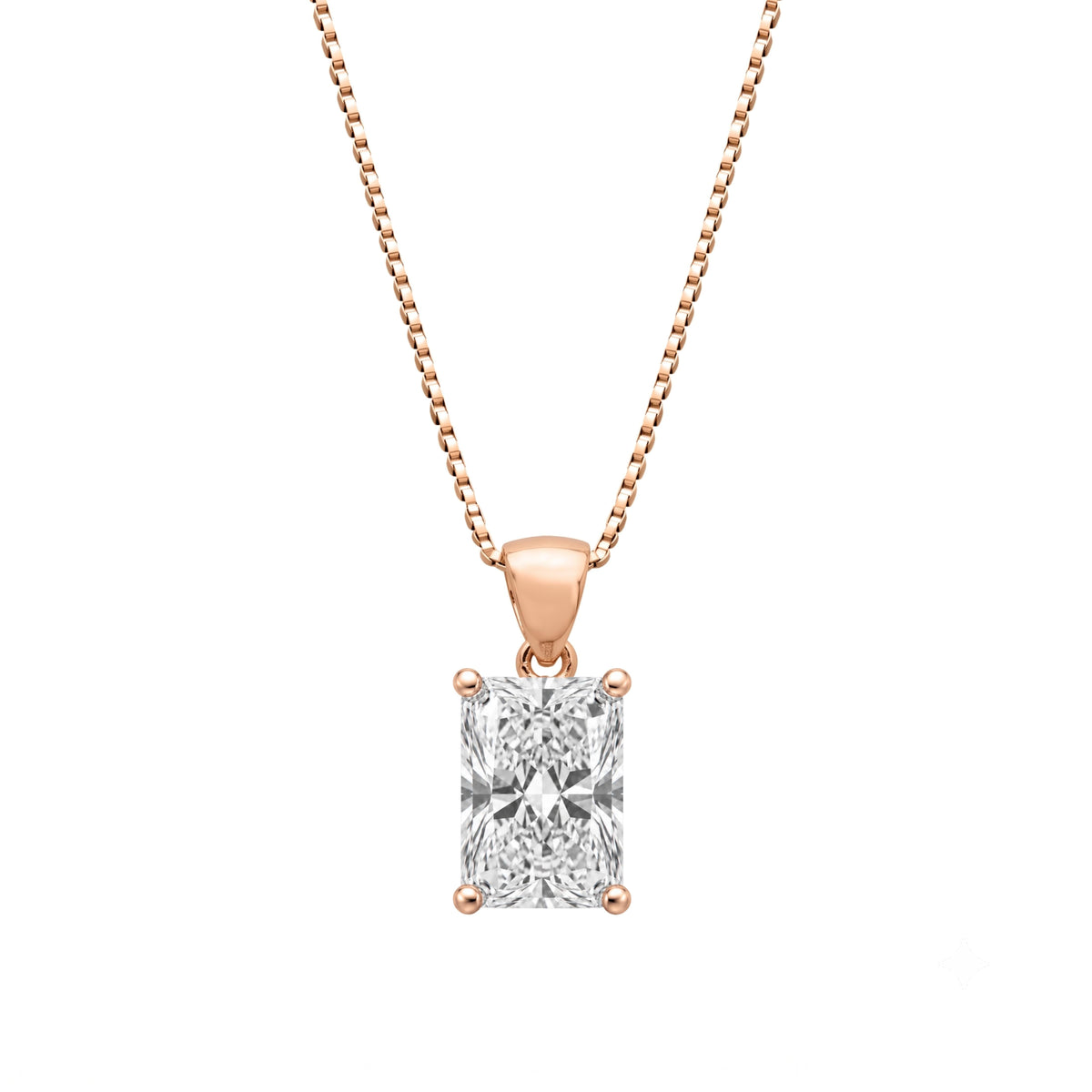 Lab-Grown Diamond Solitaire Pendant Necklace in 14K White Gold or 14K Yellow Gold
