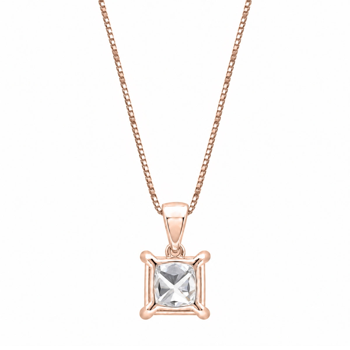 Lab-Grown Diamond Solitaire Pendant Necklace in 14K White Gold or 14K Yellow Gold
