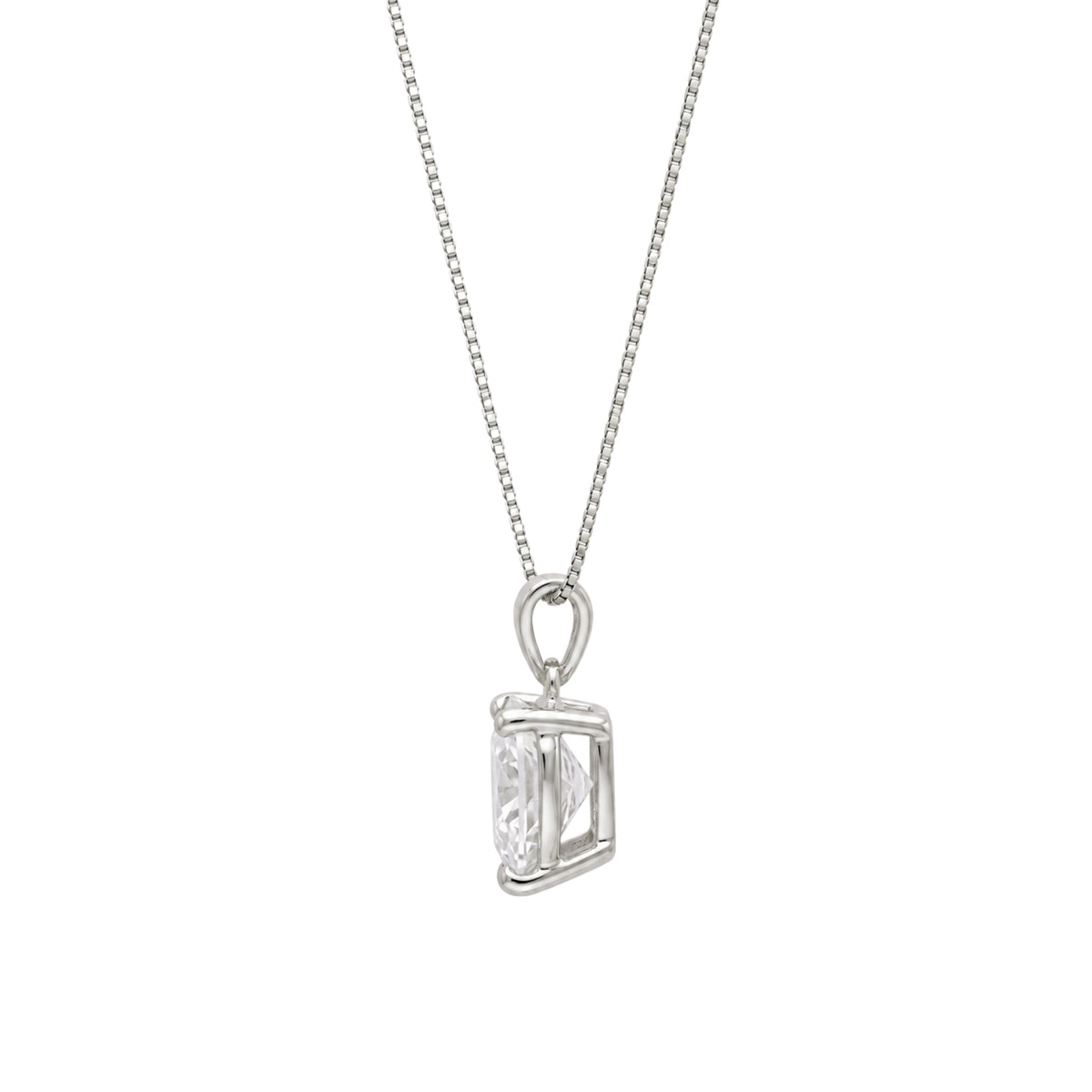 Lab-Grown Diamond Solitaire Pendant Necklace in 14K White Gold or 14K Yellow Gold