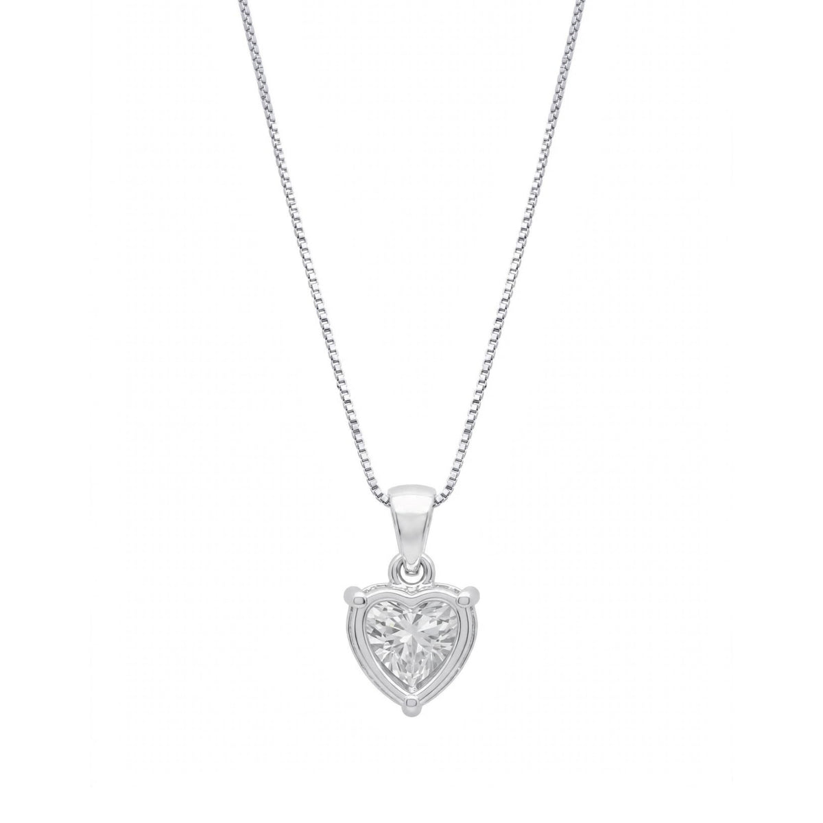 Lab-Grown Diamond Solitaire Pendant Necklace in 14K White Gold or 14K Yellow Gold